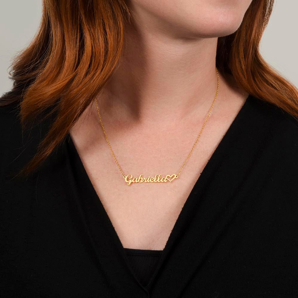Personalized Heart Name Necklace - Whimsical Shoppe