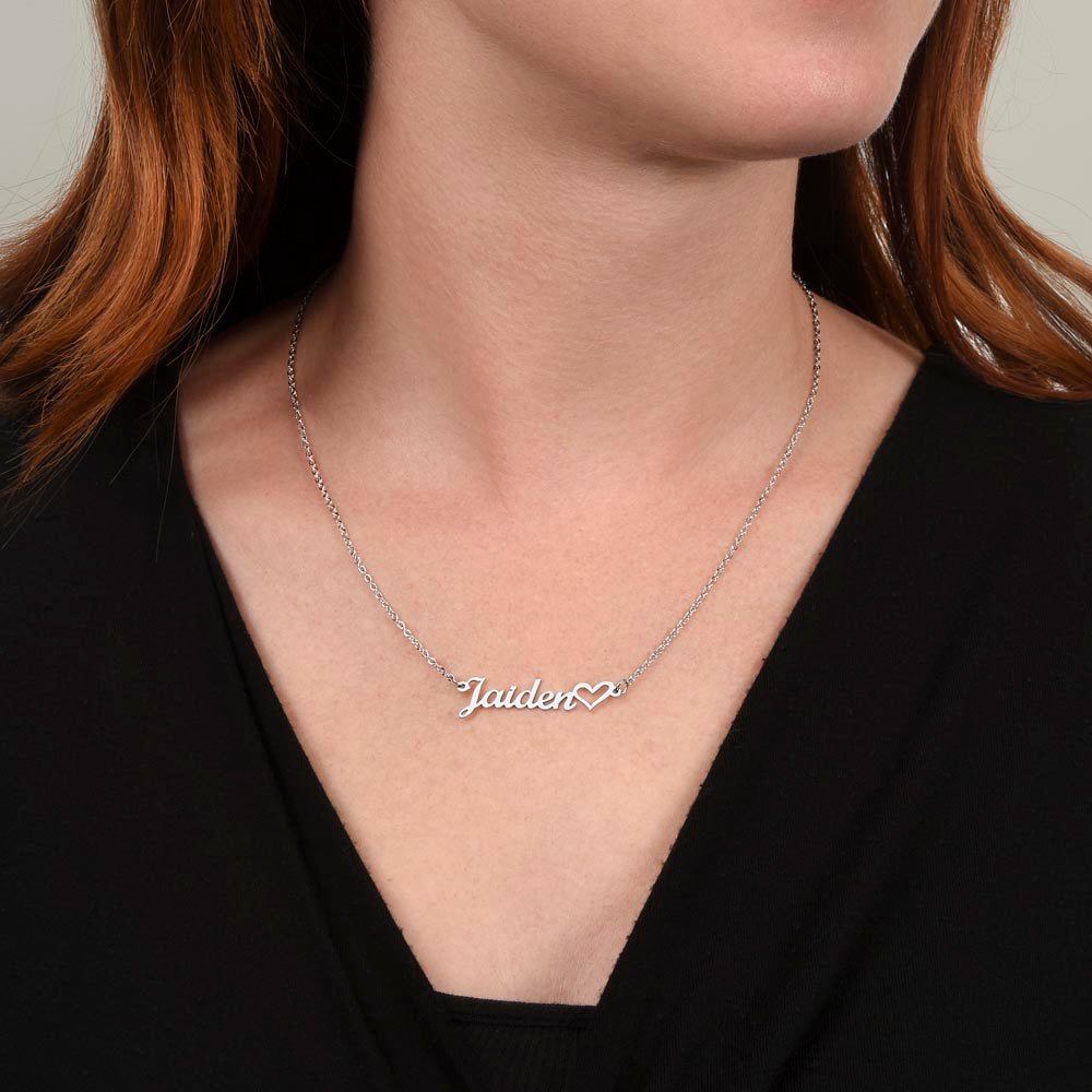 Personalized Heart Name Necklace - Whimsical Shoppe
