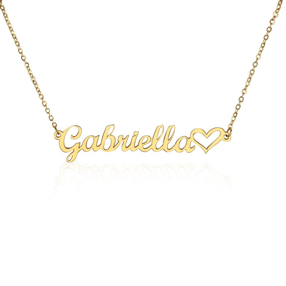 Personalized Heart Name Necklace - Whimsical Shoppe