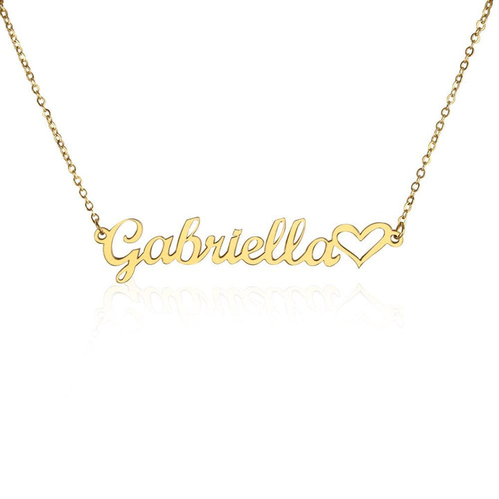 Personalized Heart Name Necklace - Whimsical Shoppe