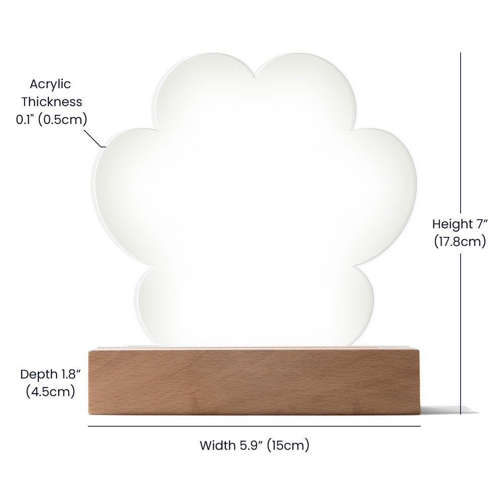 Personalized Pet Photo Paw Print Acrylic Plaque - Whimsical Shoppe