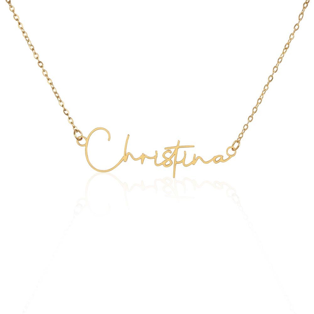 Personalized Signature Style Name Necklace - Whimsical Shoppe