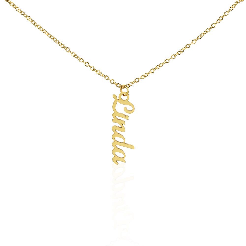 Personalized Vertical Name Necklace - Whimsical Shoppe