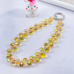 Creative Crystal Phone Chain – Elegant Beaded Strap/Keychain, Steel-Wire Reinforced (≈24–28 cm)