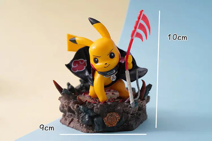 Pikachu Cosplay Figure – Naruto Hidan Model Toy (8–10 cm PVC Collectible) - Whimsical Shoppe