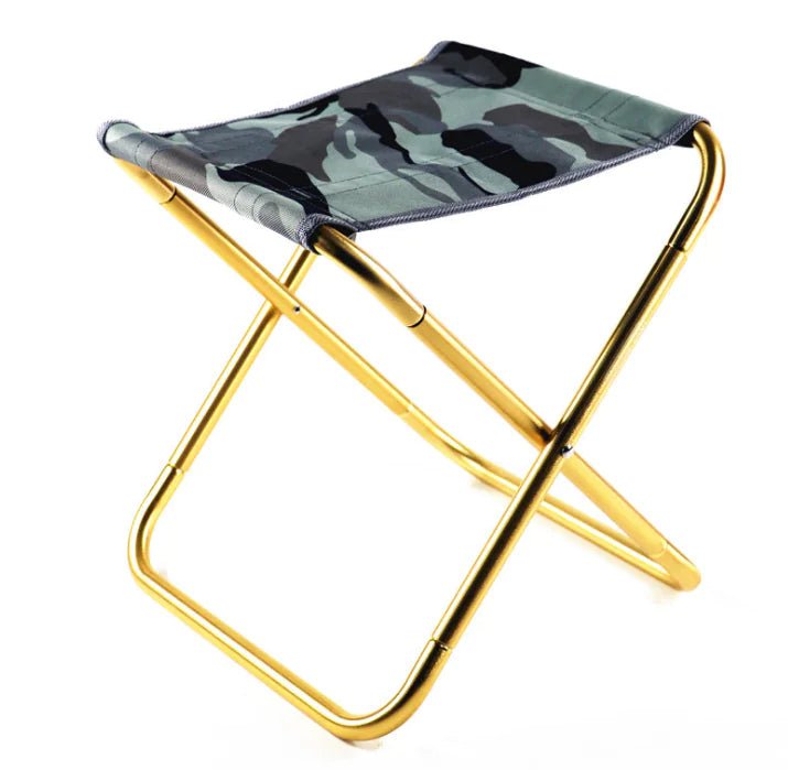 Portable Aluminum Folding Camping Stool for Outdoors - Whimsical Shoppe