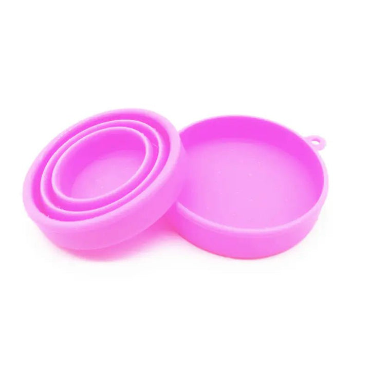 Portable Collapsible Travel Cup – Foldable Silicone Mug, Lightweight & Durable (Green/Blue/Pink) - Whimsical Shoppe