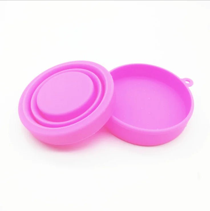 Portable Collapsible Travel Cup – Foldable Silicone Mug, Lightweight & Durable (Green/Blue/Pink) - Whimsical Shoppe