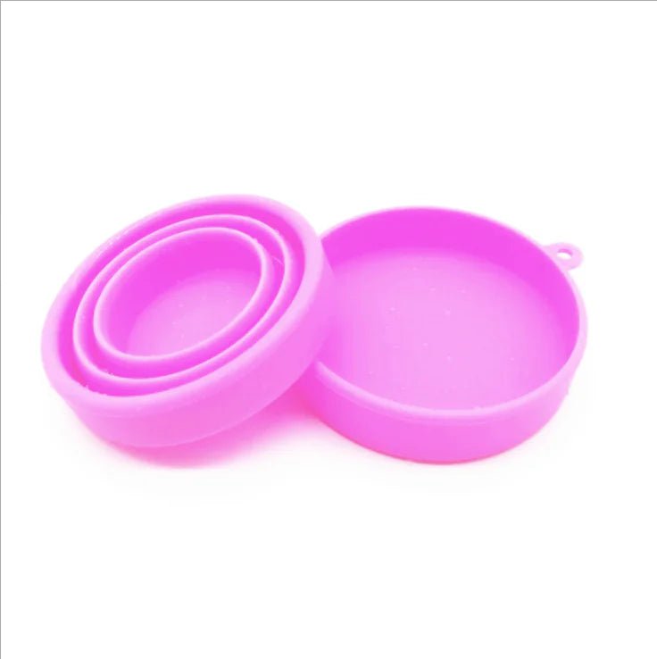 Portable Collapsible Travel Cup – Foldable Silicone Mug, Lightweight & Durable (Green/Blue/Pink) - Whimsical Shoppe