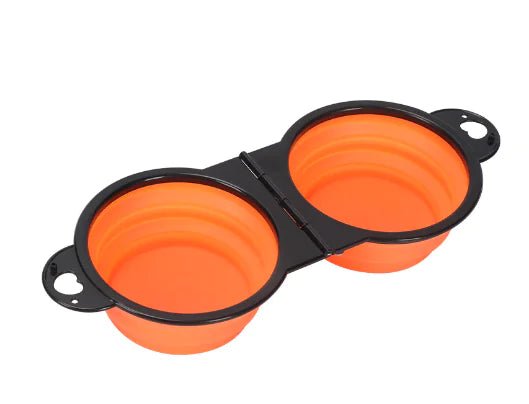 Portable Pet Bowl – Foldable Silicone Travel Bowl for Dogs & Cats (Pink/Orange/Blue/Red/Green/Yellow) - Whimsical Shoppe