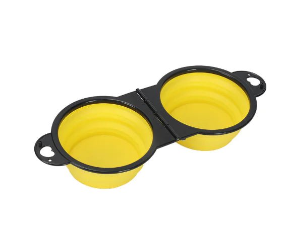 Portable Pet Bowl – Foldable Silicone Travel Bowl for Dogs & Cats (Pink/Orange/Blue/Red/Green/Yellow) - Whimsical Shoppe