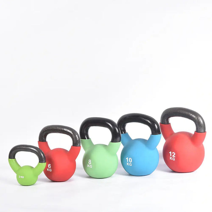 PVC Coated Cast Iron Kettlebell Weights (2kg - 28kg) for Home Gym - Whimsical Shoppe