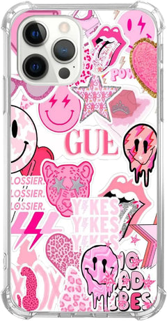 Artistic Hippy Rainbow Smiley Flower Case for iPhone 15 Pro Max