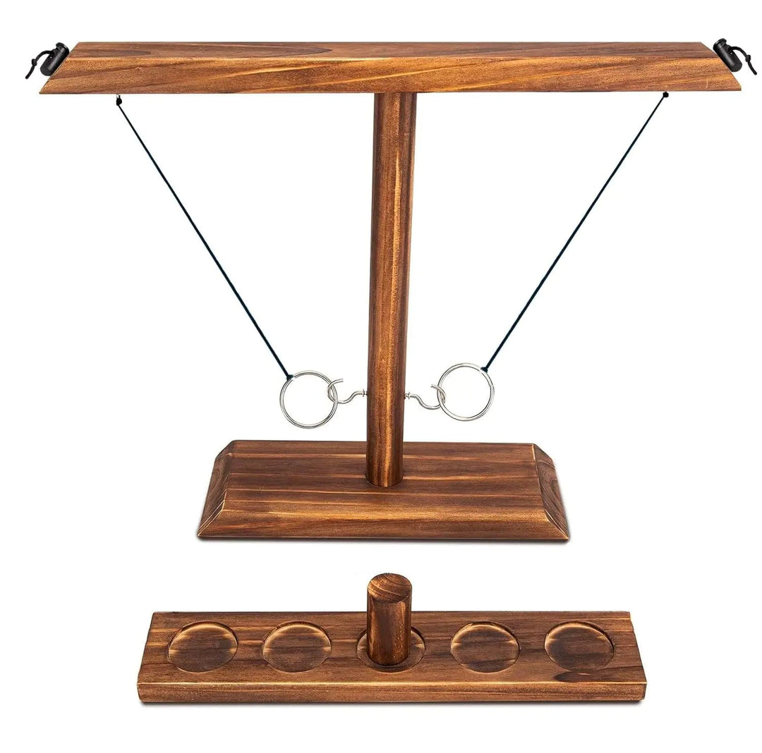 Ring Toss Game for Adults – Large 15.7"×13" Hook & Ring Table/Yard Game for Camping, Parties & Family Fun - Whimsical Shoppe