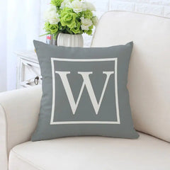 Single-Sided Printed Pillowcase with English Alphabet
