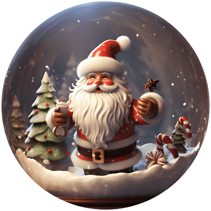 Santa Series Snow Globe edition Jolly Santa Claus Snow Globe Acrylic Christmas Ornament - Whimsical Shoppe