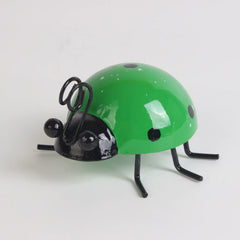 Metal Ladybug Wall Art – Indoor & Outdoor Garden Decor in Red, Green, Yellow, and Blue