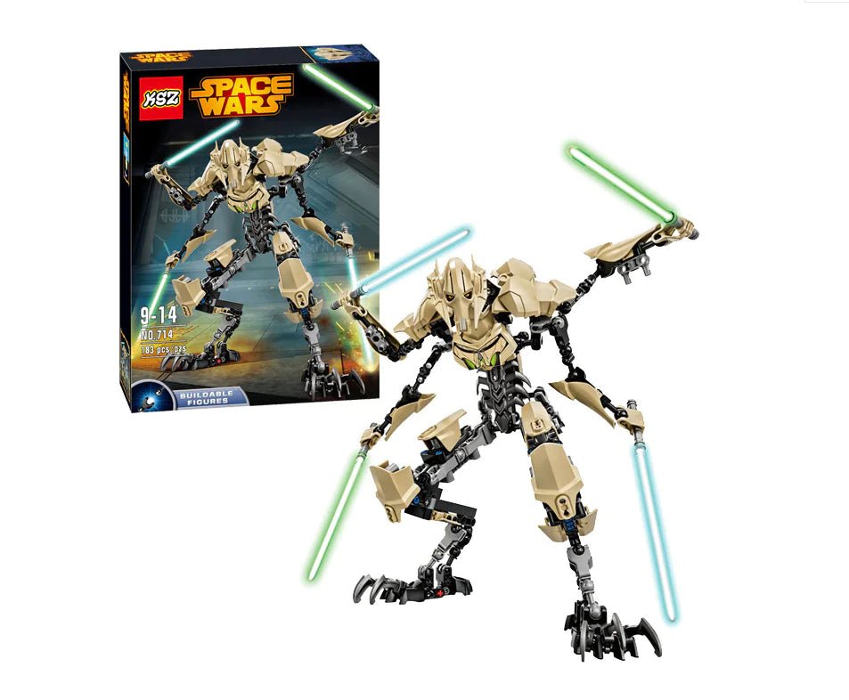 Star Wars General Grievous Building Blocks Set - 26cm ABS Model - Whimsical Shoppe