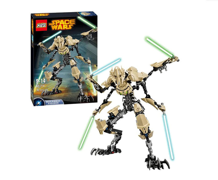 Star Wars General Grievous Building Blocks Set - 26cm ABS Model - Whimsical Shoppe