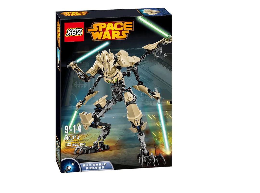 Star Wars General Grievous Building Blocks Set - 26cm ABS Model - Whimsical Shoppe