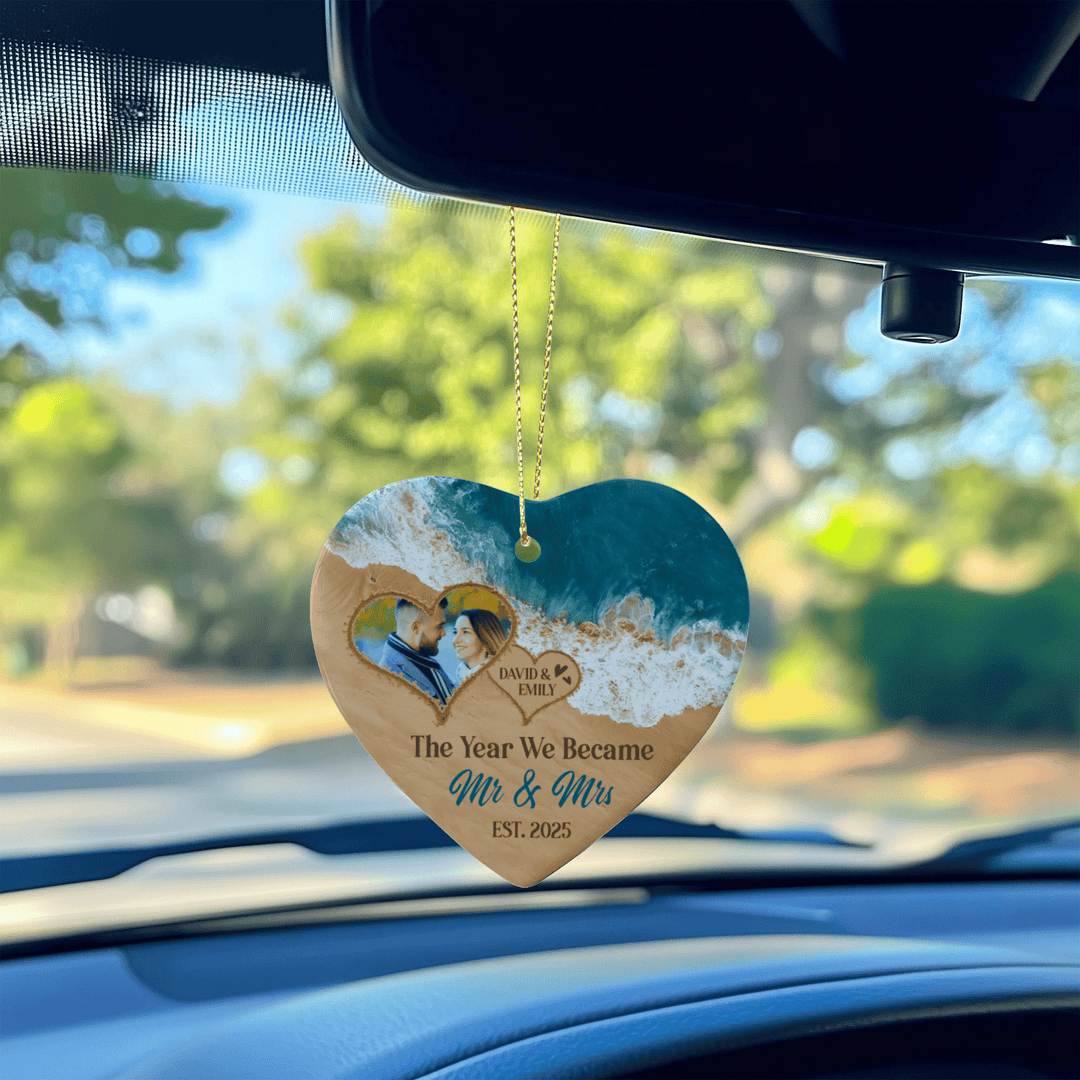 The Year We Became - Personalized Ceramic Heart Ornament - Whimsical Shoppe