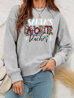 Women's Fleece Printed Pullover Christmas Sweater