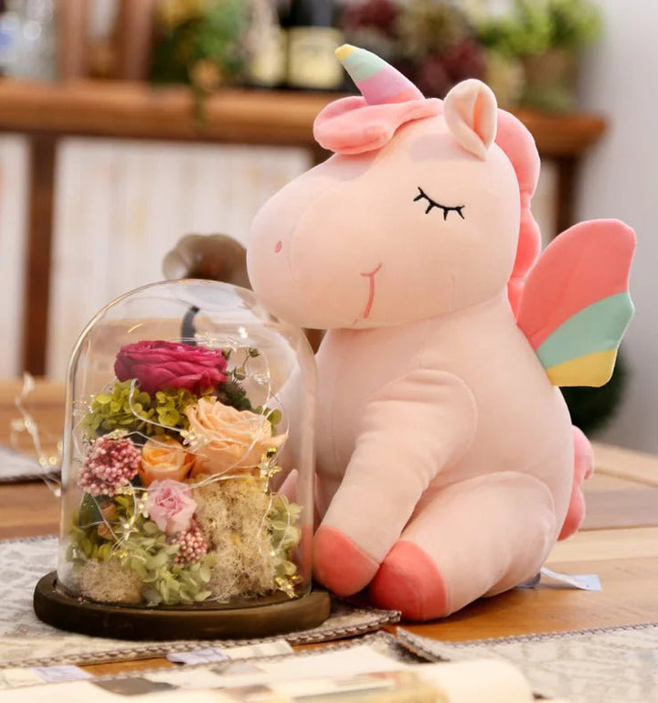 Unicorn Plush Toy & Pillow for Girls – Cotton Cuddle Buddy - Whimsical Shoppe