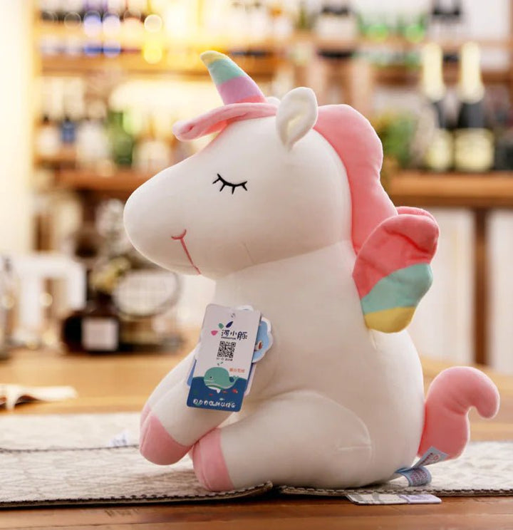 Unicorn Plush Toy & Pillow for Girls – Cotton Cuddle Buddy - Whimsical Shoppe