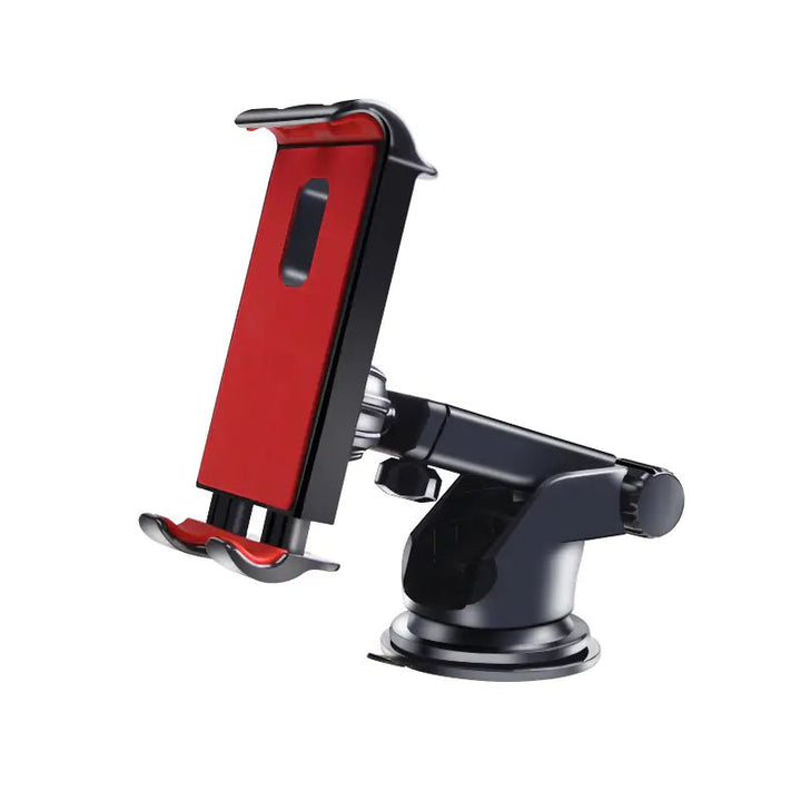 Universal Car Mount for Phones & Tablets – 360° Adjustable Dashboard Holder (4–12", Red/Black) - Whimsical Shoppe