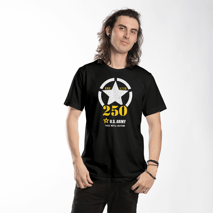 U.S. Army 250th Anniversary T-Shirt - This We'll Defend (Est 1775) - Whimsical Shoppe