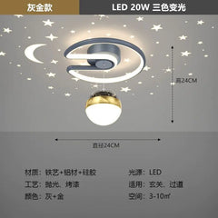Modern Nordic Starry Sky Corridor Ceiling Light – LED Hallway Lamp with Aluminum & Iron Design