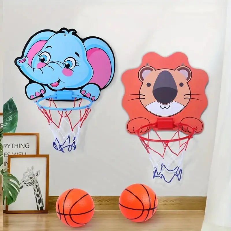 Wall - Mounted Indoor Basketball Hoop for Kids (Ages 4 - 6) - Whimsical Shoppe