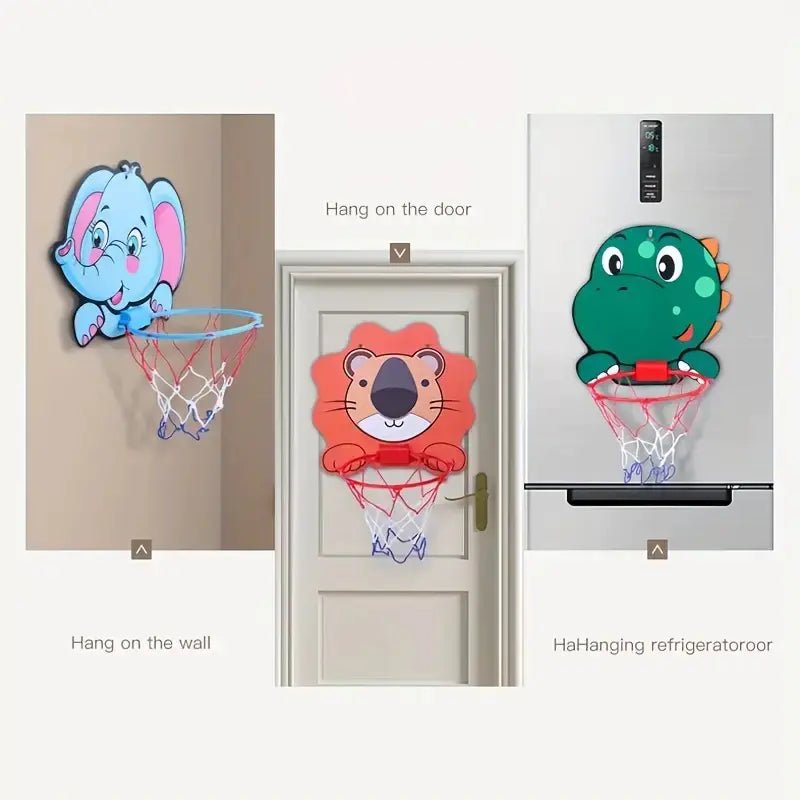 Wall - Mounted Indoor Basketball Hoop for Kids (Ages 4 - 6) - Whimsical Shoppe