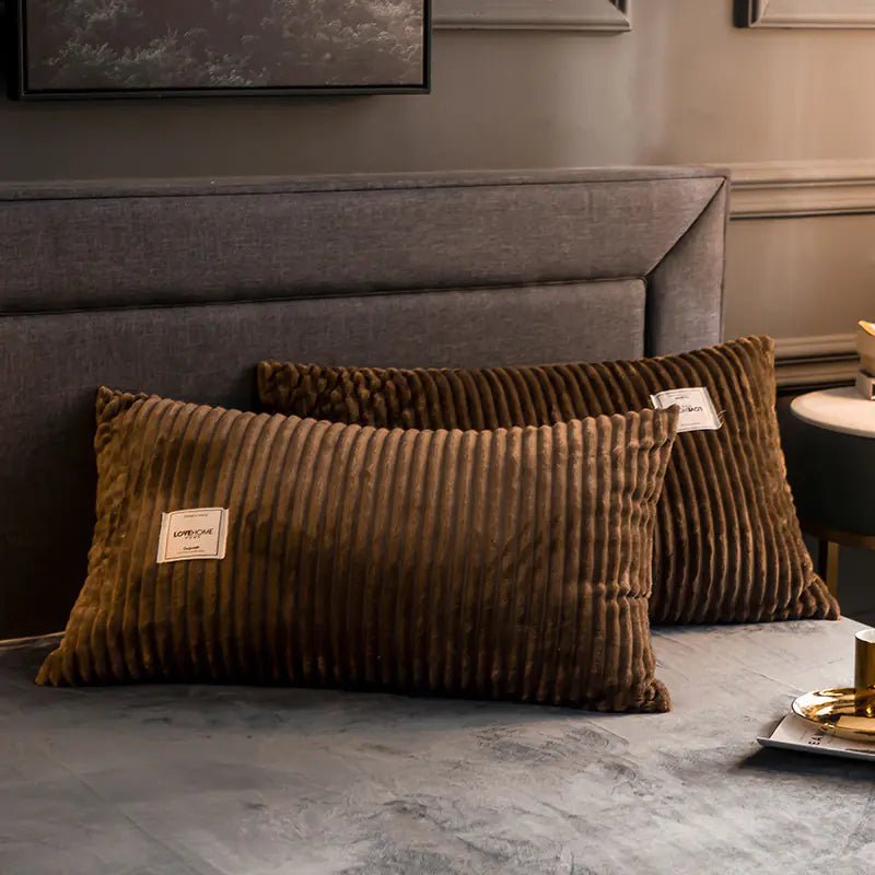 Warm Coral Flannel Pillowcase – Winter Velvet - Soft Polyester, 74×48 cm (Set of 2, 8 Colors) - Whimsical Shoppe