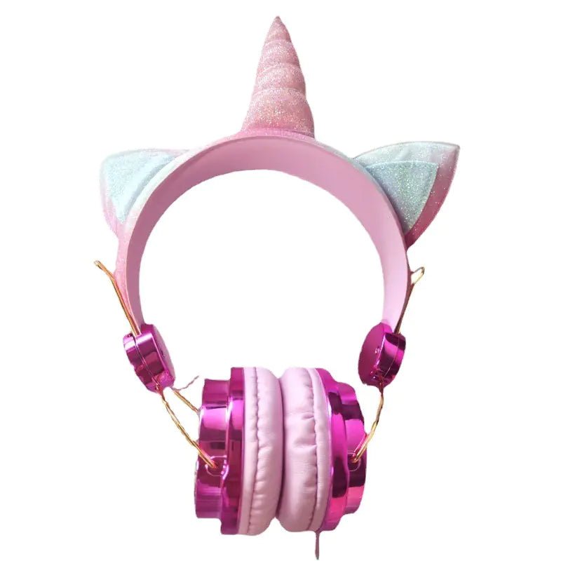 Wired Unicorn Kids Headphones – 3.5mm Plug, Mic, 1.5m Cable (6 Cute Styles) – Perfect Gift - Whimsical Shoppe