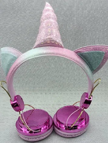 Wired Unicorn Kids Headphones – 3.5mm Plug, Mic, 1.5m Cable (6 Cute Styles) – Perfect Gift - Whimsical Shoppe