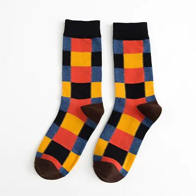 Women's Black & White Striped Cotton Tube Socks - Whimsical Shoppe