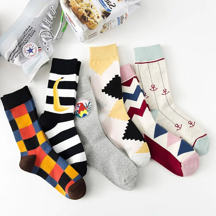 Women's Black & White Striped Cotton Tube Socks - Whimsical Shoppe