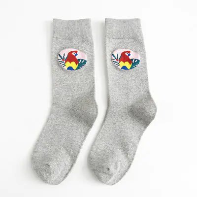 Women's Black & White Striped Cotton Tube Socks - Whimsical Shoppe