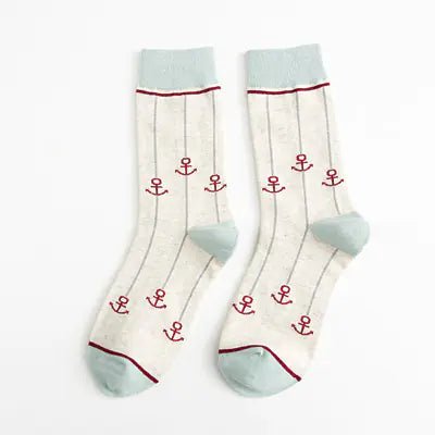 Women's Black & White Striped Cotton Tube Socks - Whimsical Shoppe