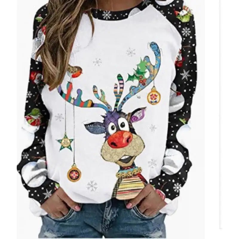 Women's Casual 3D Digital Printed Sweater - Cartoon Pattern (S - 3XL) - Whimsical Shoppe