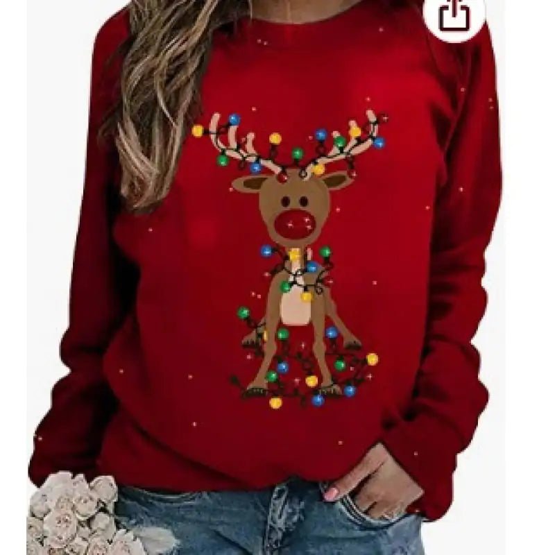 Women's Casual 3D Digital Printed Sweater - Cartoon Pattern (S - 3XL) - Whimsical Shoppe