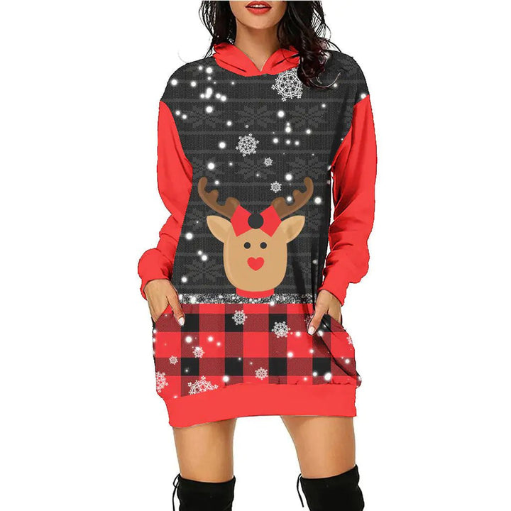 Women's Casual Christmas Sweater Dress - 3D Print Pullover (S - 2XL) - Whimsical Shoppe