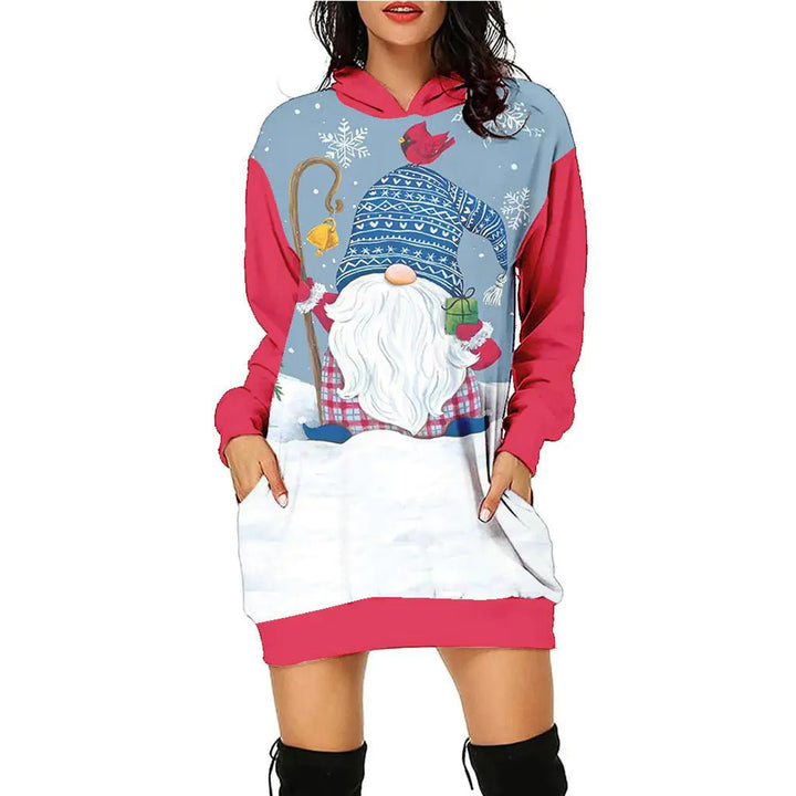 Women's Casual Christmas Sweater Dress - 3D Print Pullover (S - 2XL) - Whimsical Shoppe