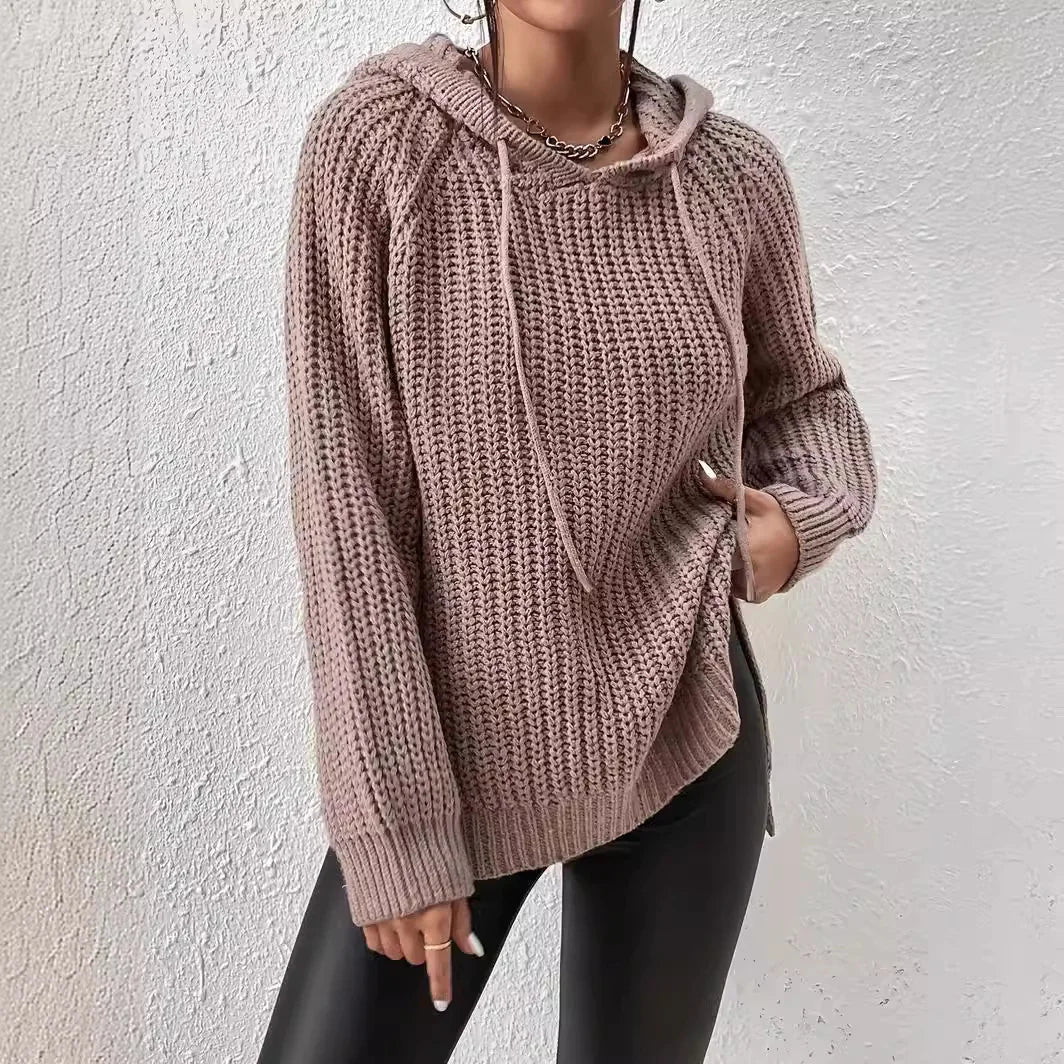 Women's Loose Acrylic Pullover Sweater - Street Fashion (Camel) - Whimsical Shoppe