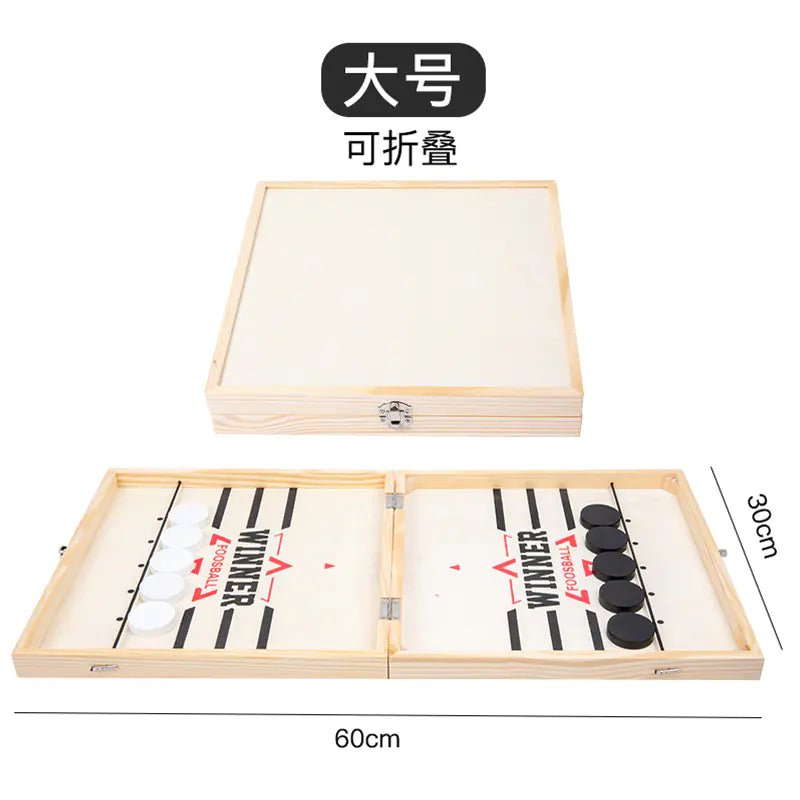 Wooden Interactive Parent - Child Game Board – Family Strategy Game, Foldable Travel Set (3 Sizes) - Whimsical Shoppe