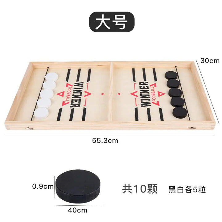 Wooden Interactive Parent - Child Game Board – Family Strategy Game, Foldable Travel Set (3 Sizes) - Whimsical Shoppe