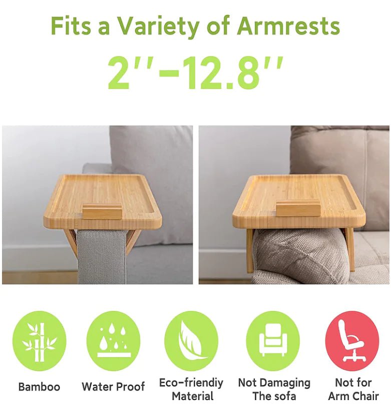 Wooden Lazy Sofa Tray with Rotating Phone Stand – Foldable Radiata Pine Lap Table for Snacks, Breakfast & Devices - Whimsical Shoppe