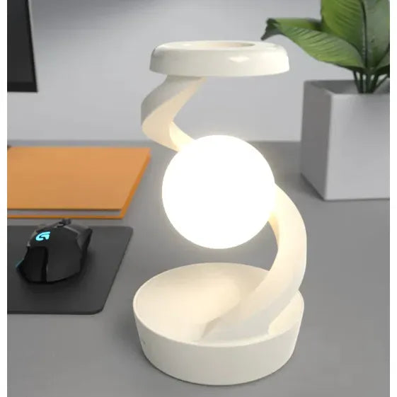 Rotating Moon Desk Lamp with Wireless Charging