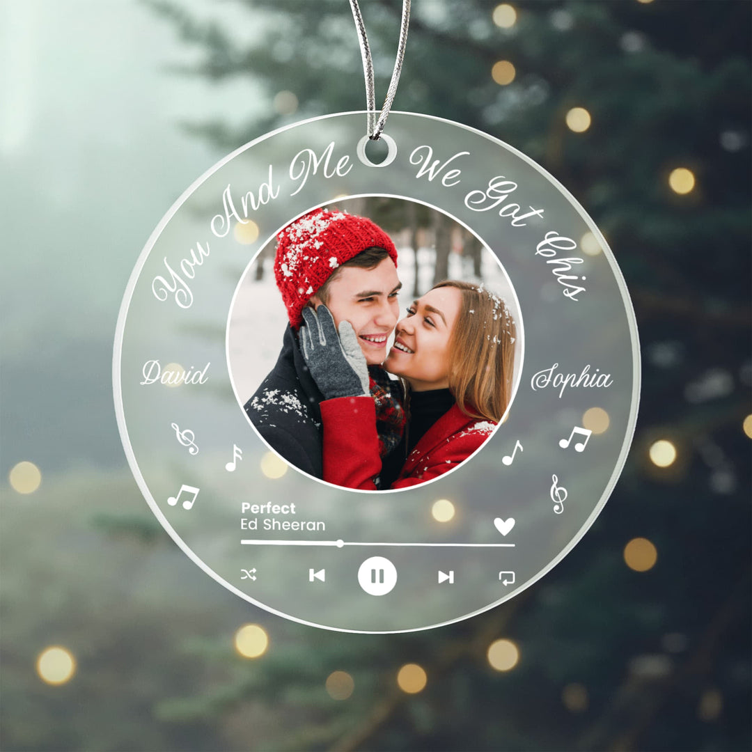 You And Me, We Got This - Personalized Acrylic Circle Ornament - Whimsical Shoppe